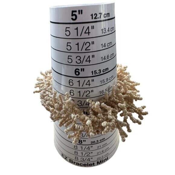 Nautical Coral-Inspired Beaded Bracelets Design Red & Cream Handmade - Picture 3 of 10